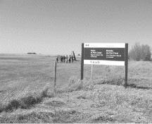 View of the entrance to Battle of Tourond's Coulee / Fish Creek National Historic Site of Canada.; Parks Canada/Parcs Canada 2007.