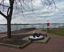 General view of Amherstburg Navy Yard Park, showing its proximity to lakes Erie and Huron, 2009.; Parks Canada Agency / Agence Parcs Canada, 2009.