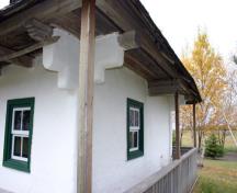 Mur (détail) - du nord de la maison Paulencu, région d'Inglis, 2006; Historic Resources Branch, Manitoba Culture, Heritage & Tourism, 2006