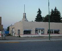 Mainline Ford Building in Indian Head from northwest, 2003.; Government of Saskatchewan, Bernie Flaman, 2003