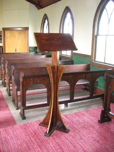 View of the lectern