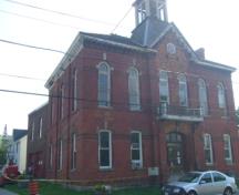 Of note is the two storey addition of the former Acton Fire Hall.; Kirsten Pries, 2008.