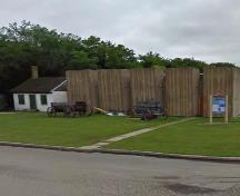 The museum at Fort Qu’Appelle. The original moved building is on the left; Google, 2010