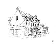 Drawing of Rorke's Stone House as featured in the book Ten Historic Towns: Historic Architecture in Newfoundland, 1978.; © Newfoundland Historic Trust 2007