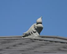 Detail of roof ornament on the Dauphin Canadian National Railway Station, Dauphin, 2005; Historic Resources Branch, Manitoba Culture, Heritage & Tourism, 2005