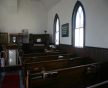 Interior view of Roseisle United Church, Morden, 2011.; Historic Resources Branch, Manitoba Culture, Heritage and Tourism, 2011