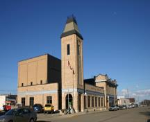 View of side elevation of the Virden Municipal Building and Auditorium, Virden, 2005; Historic Resources Branch, Manitoba Culture, Heritage,  ourism, 2005