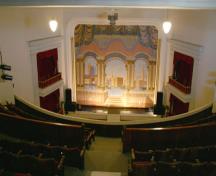 View of the auditorium from the balcony of the Virden Municipal Building and Auditorium, Virden, 2005; Historic Resources Branch, Manitoba Culture, Heritage and Tourism, 2005
