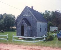 Showing front elevation; Friends of Lucy Maud Montgomery School, Lower Bedeque, 2004