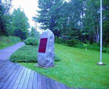 Vue de l'endroit de la plaque de la bataille de la Ristigouche, 2008, Pointe-à-la-Croix, Quebec; Parks Canada Agency / Agence parcs Canada, 2008