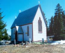 View of front and right facades of St. Mary's Anglican Church, Elliston, NL.; © Tourism Elliston
