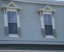 Detail of the dormer windows.; Grand Bay-Westfield