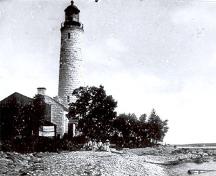 Historical image of the Chantry Island Lighthouse, ca. 1880.; Weeks-Mifflin, n.d.