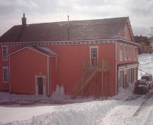 View of the left and front facades of Hodge Brothers Premises, Twillingate, NL. Photo taken 2006. ; © HFNL 2010