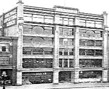Historic exterior view of the Trapp Block; Jim Wolf