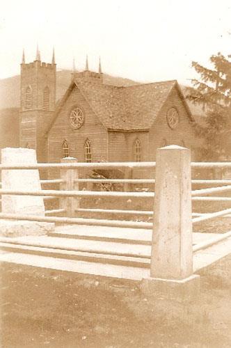 Meanskinisht Cemetery and Church, 1940s