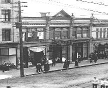 Exterior view, Cunningham Block; New Westminster Public Library, NWPL 188