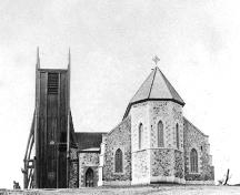 Exterior view of Holy Trinity Cathedral, 1898; New Westminster Public Library, NWPL 614