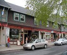 Front elevation of centre store fronts, Hydrostone Market, Halifax, Nova Scotia, 2004.; HRM Planning and Development Services, Heritage Property Program, 2005.