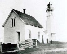 Photographie historique du phare du Cape Jourimain en 1907; Library and Archives Canada | Bibliothèque et Archives Canada, PA-148280