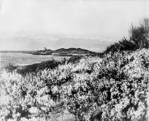 Historic photograph of Trial Islands Lighthouse ca. 1900-1925; Library and Archives Canada | Bibliothèque et Archives Canada, Albertype Company, PA-032801