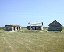 View north at reconstructed buildings, 2004.; Government of Saskatchewan, Marvin Thomas, 2004.