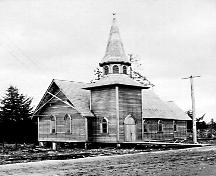 Exterior view of St. John the Divine Anglican Church, c. 1905; City of Burnaby Planning Department