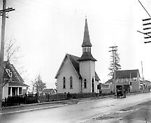 Exterior view of St. John the Divine Anglican Church, c. 1912; City of Burnaby Planning Department