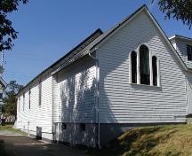 Rear and side elevations, Victoria Road United Baptist Church, Dartmouth, Nova Scotia, 2005.; HRM Planning and Development Services, Heritage Property Program, 2005.