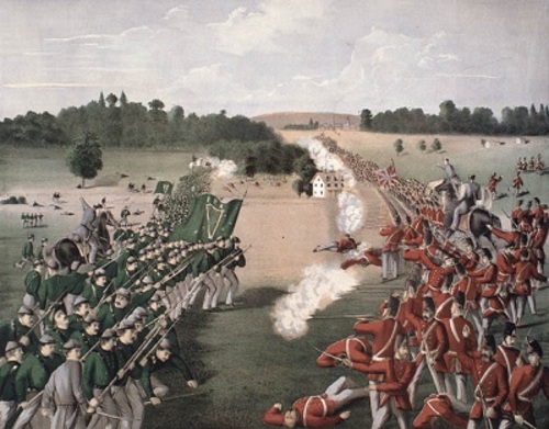 Depiction of the battle of Ridgeway