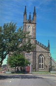 Front elevation of St. John's Anglican Church/Stone Church, 1992.; Parks Canada | Parcs Canada, 1992.