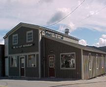 Exterior photo of front and right side of the building showing main facade and addition, Woody Point, NL.; Town of Woody Point 2005