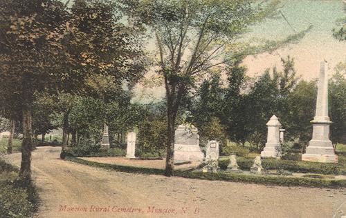 Moncton Rural Cemetery – vers le nord – v. 1885