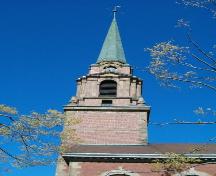 Detail of tower and copper spire, First United Church, Truro, Nova Scotia, 2004; Heritage Division, Nova Scotia Department of Tourism, Culture and Heritage, 2004