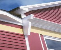 Exterior detail, main facade, Kean's General Store, Brookfield, Newfoundland.; HFNL 2006