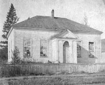 Eastern entrance to the Free Meeting House - c1892.; Moncton Museum
