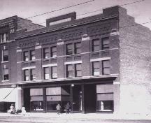 View of the south elevation of the Jasper Block, 1912, looking north from Jasper Avenue; City of Edmonton, Planning and Development Department, March 2003
