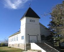 View northwest at front and south elevations, 2005.; Government of Saskatchewan, Marvin Thomas, 2005.