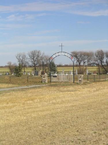 Close-up View of Cemetery Site