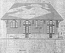 151 Victoria Street, Annapolis Royal, N.S., elevation drawing, 1915.; Courtesy of Canadian Pacific Railway Archives.