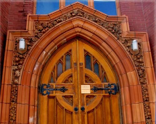 Detailing around main entryway