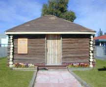 Front of Old Log School, 2002; E.Hawkins/GNWT