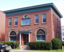 The neocloassical architecture of this commercial building remains largely intact after more than 100 years.; Moncton Museum