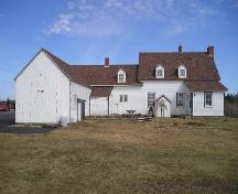 Rear elevation of the Isaac LeBlanc House, Church Point, NS, 2004.; Heritage Division, NS Dept. of Tourism, Culture and Heritage, 2004.