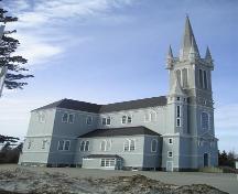 Front and side elevations, Sainte Marie Church, Church Point, NS, 2004.; Heritage Division, NS Dept. of Tourism, Culture and Heritage, 2004.