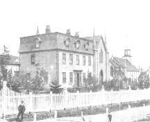 Exterior view of the Holy Trinity Convent and Chapel, Witless Bay, circa 1890.; HFNL 2005