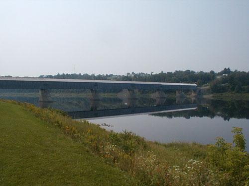 Hartland Covered Bridge, side view.