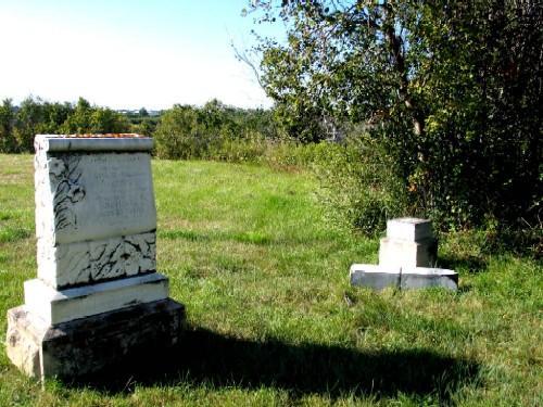 Burial markers in Pioneer Cemtery