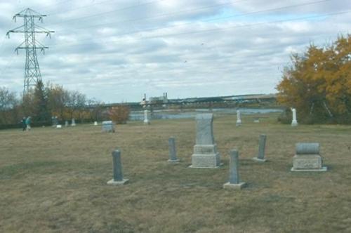 South-looking view of cemetery.