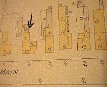 Insurance map of 1906 indicating the location of the Post Office.; Village of Rexton